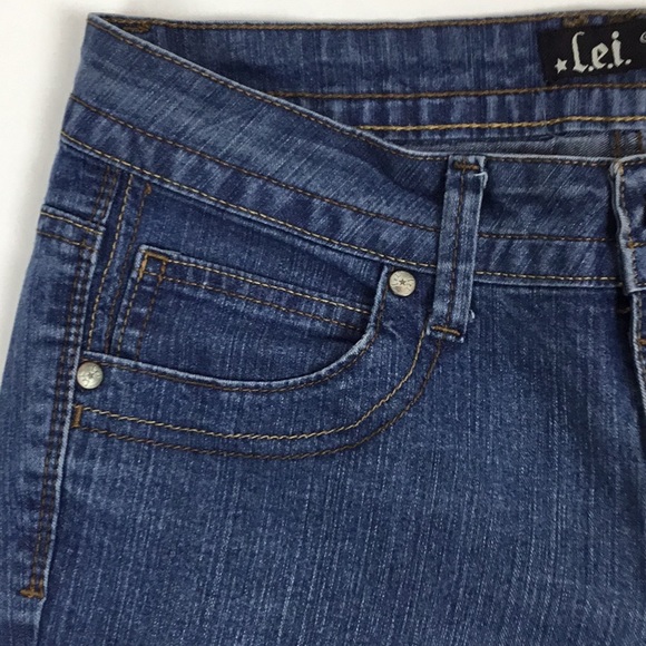L.e.i Chelsea Low Rise Blue Jeans Size Jr. 7 - Picture 3 of 7